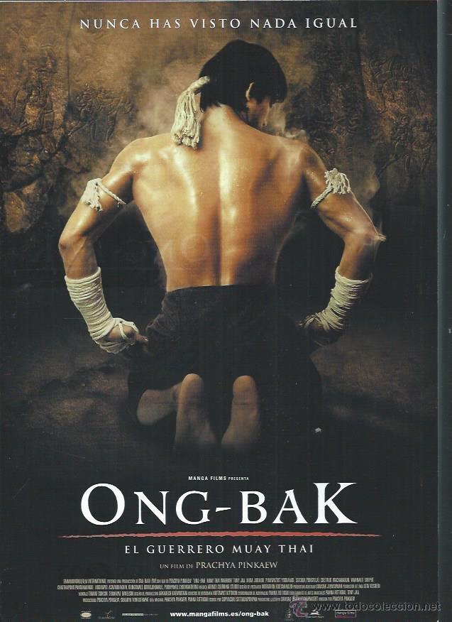 Kino: GU&Iacute;A PUBLICITARIA DE LA PEL&Iacute;CULA ONG- BAK, ORIGINAL, 30 POR 20CM