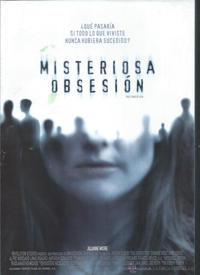 Kino: GU&Iacute;A PUBLICITARIA DE LA PEL&Iacute;CULA MISTERIOSA OBSESI&Oacute;N, ORIGINAL, 30 POR 20CM