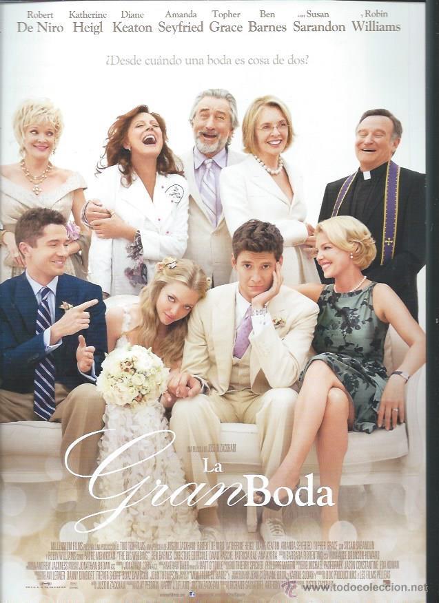 Kino: GU&Iacute;A PUBLICITARIA DE LA PEL&Iacute;CULA LA GRAN BODA, ORIGINAL, 30 POR 20CM