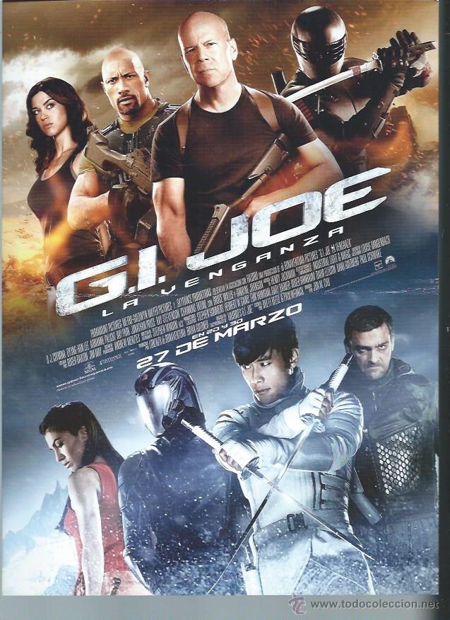 Kino: GU&Iacute;A PUBLICITARIA DE LA PEL&Iacute;CULA GI JOE LA VENGANZA, ORIGINAL, 30 POR 20CM