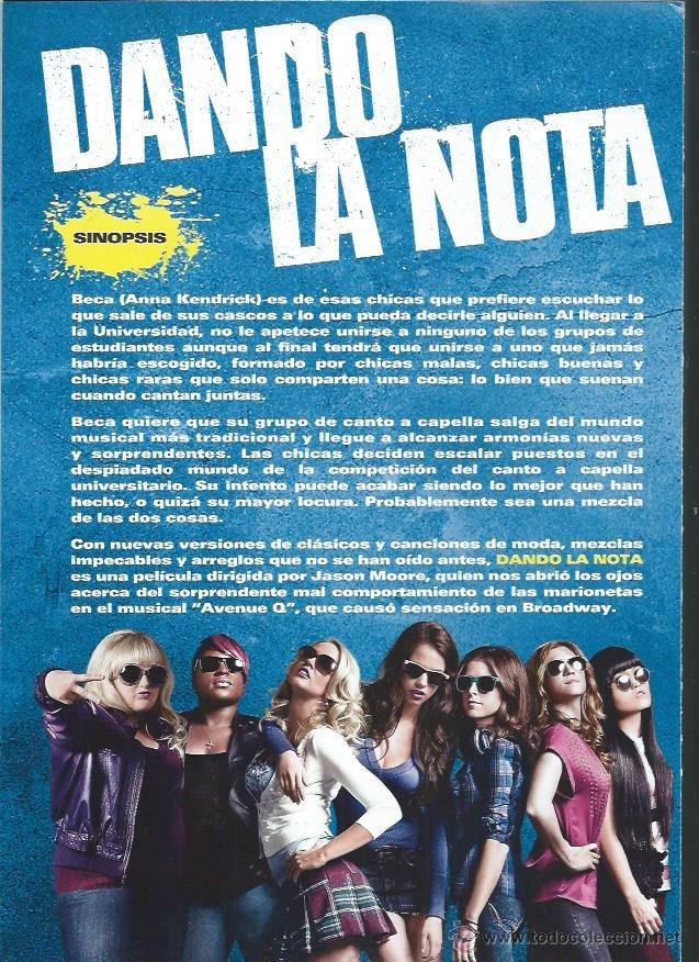 Kino: GU&Iacute;A PUBLICITARIA DE LA PEL&Iacute;CULA DANDO LA NOTA, ORIGINAL, 30 POR 20CM