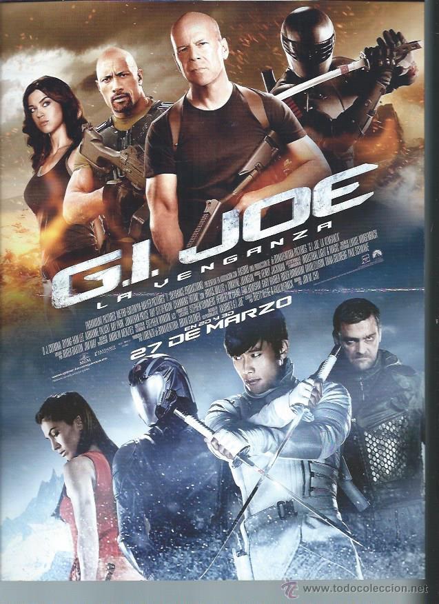 Kino: GU&Iacute;A PUBLICITARIA DE LA PEL&Iacute;CULA GI JOE LA VENGANZA, ORIGINAL, 30 POR 20CM
