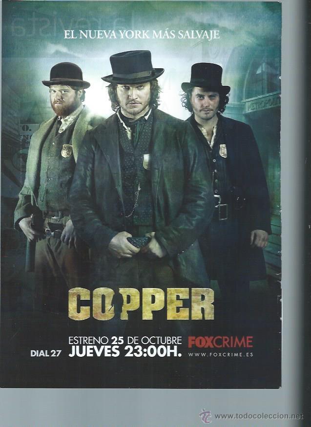 Kino: GU&Iacute;A PUBLICITARIA DE LA PEL&Iacute;CULA COOPER, EL NEW YORK M&Aacute;S SALVAJE, ORIGINAL, 30 POR 20CM