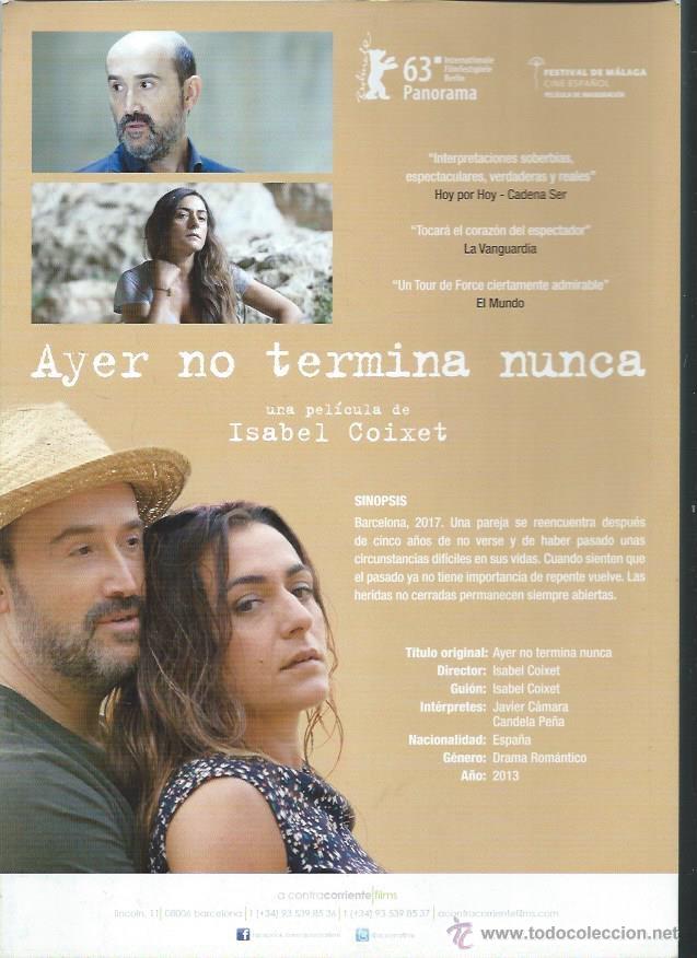 Kino: GU&Iacute;A PUBLICITARIA DE LA PEL&Iacute;CULA AYER NO TERMINA NUNCA, ISABEL COIXET, ORIGINAL, 30 POR 20CM