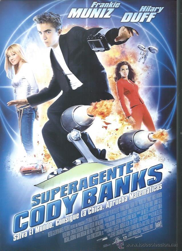 Kino: GU&Iacute;A PUBLICITARIA DE LA PEL&Iacute;CULA SUPERAGENTE CODY BANKS, ORIGINAL, 30 POR 20CM