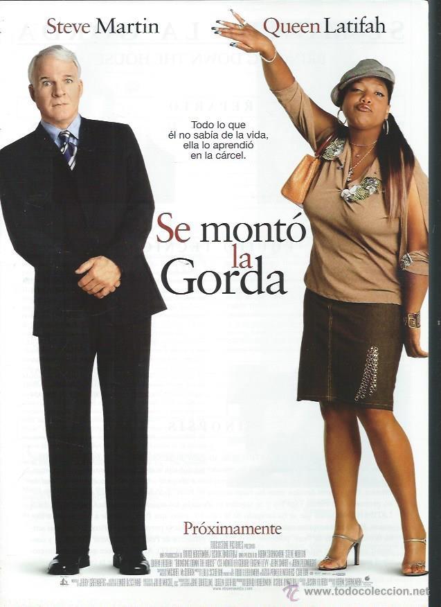 Kino: GU&Iacute;A PUBLICITARIA DE LA PEL&Iacute;CULA SE MONT&Oacute; LA GORDA, ORIGINAL, 30 POR 20CM