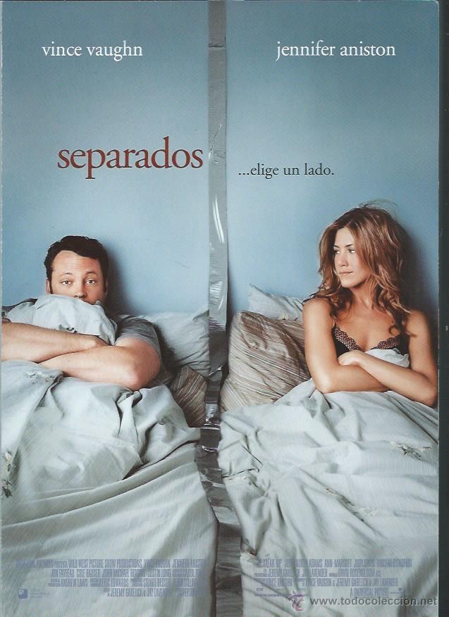 Kino: GU&Iacute;A PUBLICITARIA DE LA PEL&Iacute;CULA SEPARADOS...ELIGE UN LADO, ORIGINAL, 30 POR 20CM
