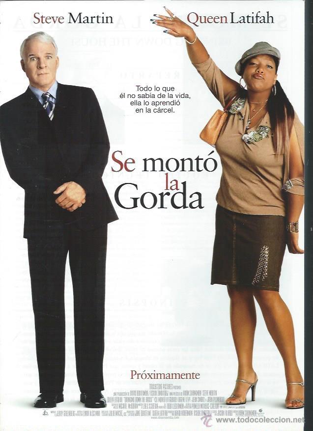 Kino: GU&Iacute;A PUBLICITARIA DE LA PEL&Iacute;CULA SE MONT&Oacute; LA GORDA, ORIGINAL, 30 POR 20CM