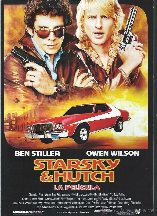 Kino: GU&Iacute;A PUBLICITARIA DE LA PEL&Iacute;CULA STARSKY HUTCH, ORIGINAL, 30 POR 20CM