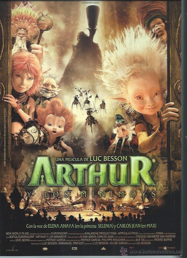 Kino: GU&Iacute;A PUBLICITARIA DE LA PEL&Iacute;CULA ARTHUR LOS MINIMOYS, ORIGINAL, 30 POR 20CM