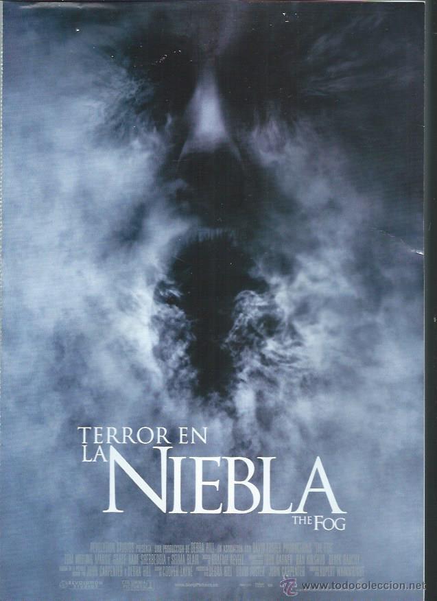 Cin&eacute;ma: GU&Iacute;A PUBLICITARIA DE LA PEL&Iacute;CULA TERROR EN LA NIEBLA, THE FOG, ORIGINAL, 30 POR 20CM