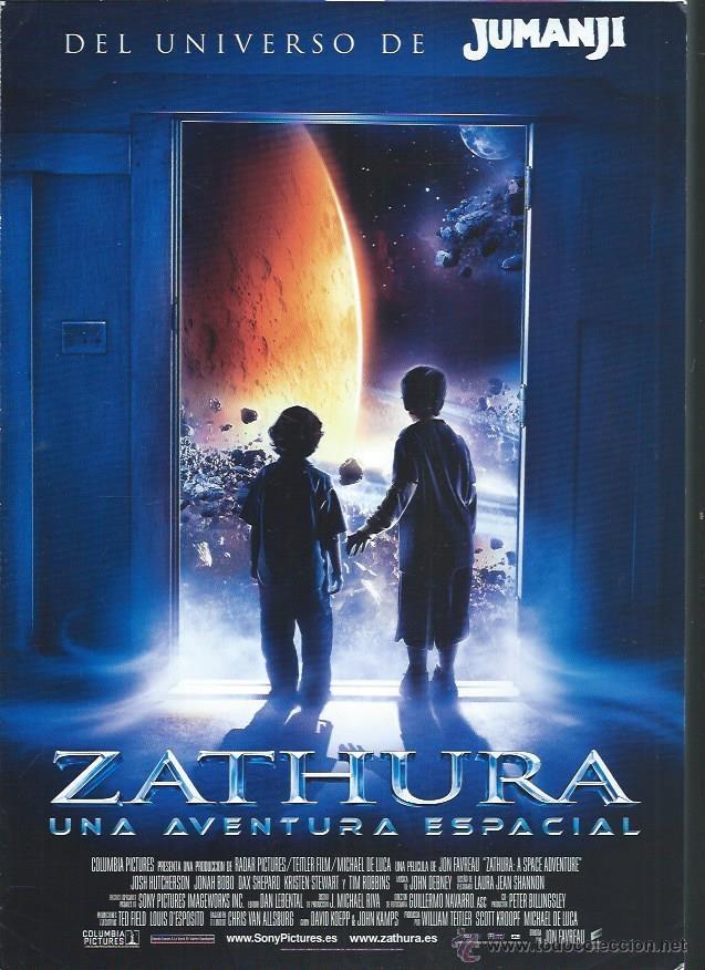 Cin&eacute;ma: GU&Iacute;A PUBLICITARIA DE LA PEL&Iacute;CULA ZATHURA UNA AVENTURA ESPACIAL, ORIGINAL, 30 POR 20CM