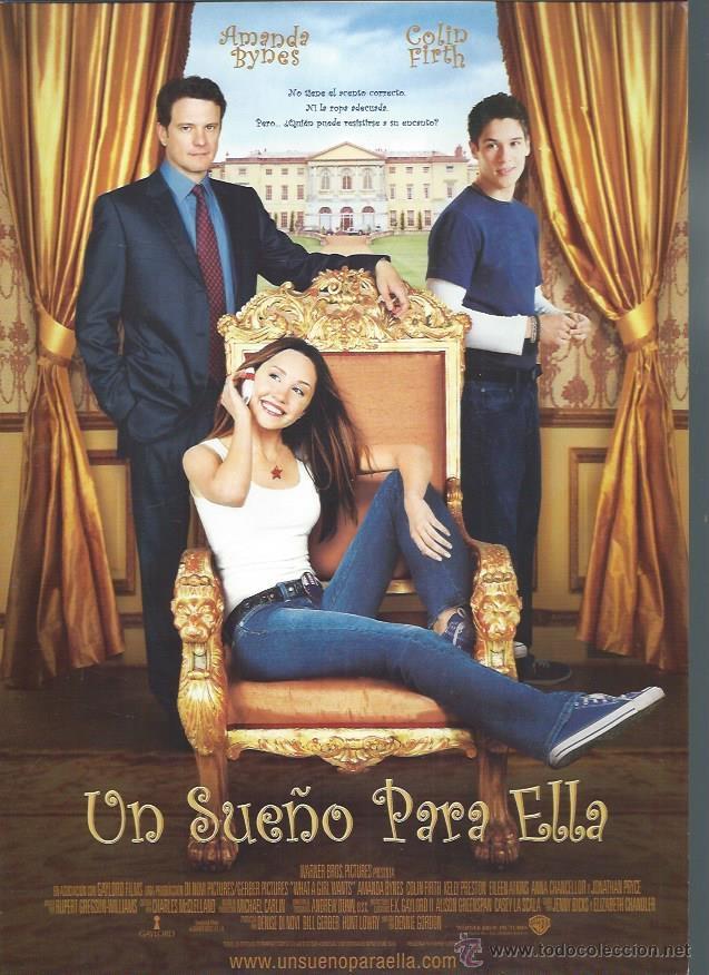 Cinema: GU&Iacute;A PUBLICITARIA DE LA PEL&Iacute;CULA UN SUE&Ntilde;O PARA ELLA, ORIGINAL, 20 POR 30CM