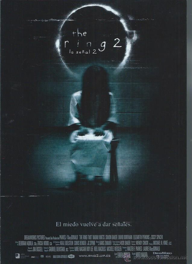 Kino: GU&Iacute;A PUBLICITARIA DE LA PEL&Iacute;CULA THE RING 2, ORIGINAL, 20 POR 30CM