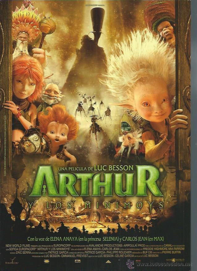 Kino: GU&Iacute;A PUBLICITARIA DE LA PEL&Iacute;CULA ARTHUR, LOS MINIMOYS, ORIGINAL, 20 POR 30CM