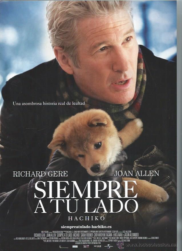 Cinema: GU&Iacute;A PUBLICITARIA DE LA PEL&Iacute;CULA SIEMPRE A TU LADO, RICHARD GERE, ORIGINAL, 20 POR 30CM