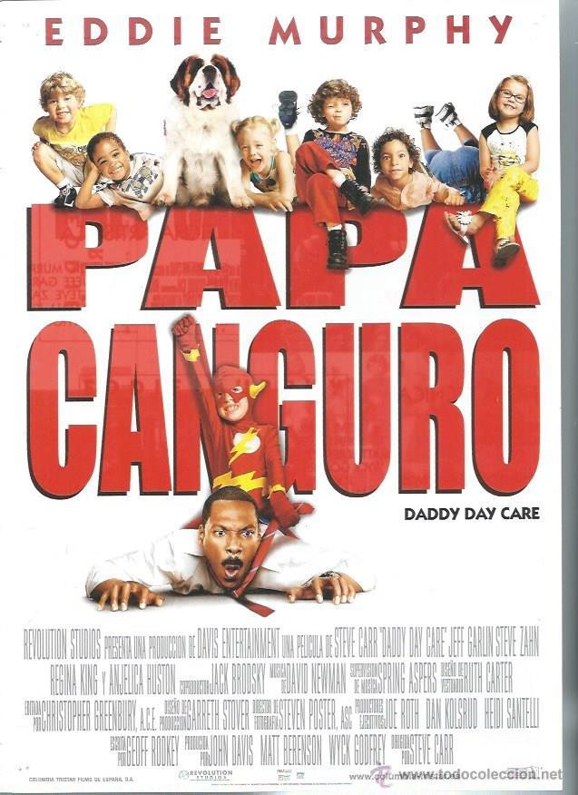 Kino: GU&Iacute;A PUBLICITARIA DE LA PEL&Iacute;CULA PAPA CANGURO, EDDIE MURPHY, ORIGINAL, 20 POR 30CM