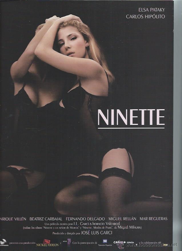 Kino: GU&Iacute;A PUBLICITARIA DE LA PEL&Iacute;CULA NINETTE, ELSA PATAKY, ORIGINAL, 20 POR 30CM