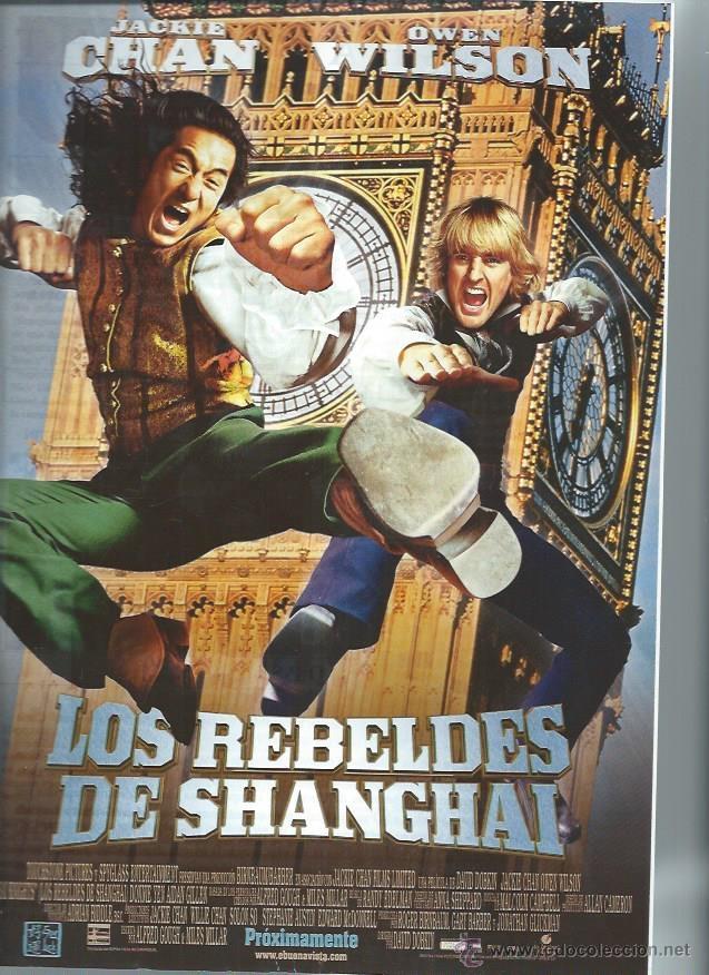 Kino: GU&Iacute;A PUBLICITARIA DE LA PEL&Iacute;CULA LOS REBELDES DE SHANGHAI, ORIGINAL, 20 POR 30CM