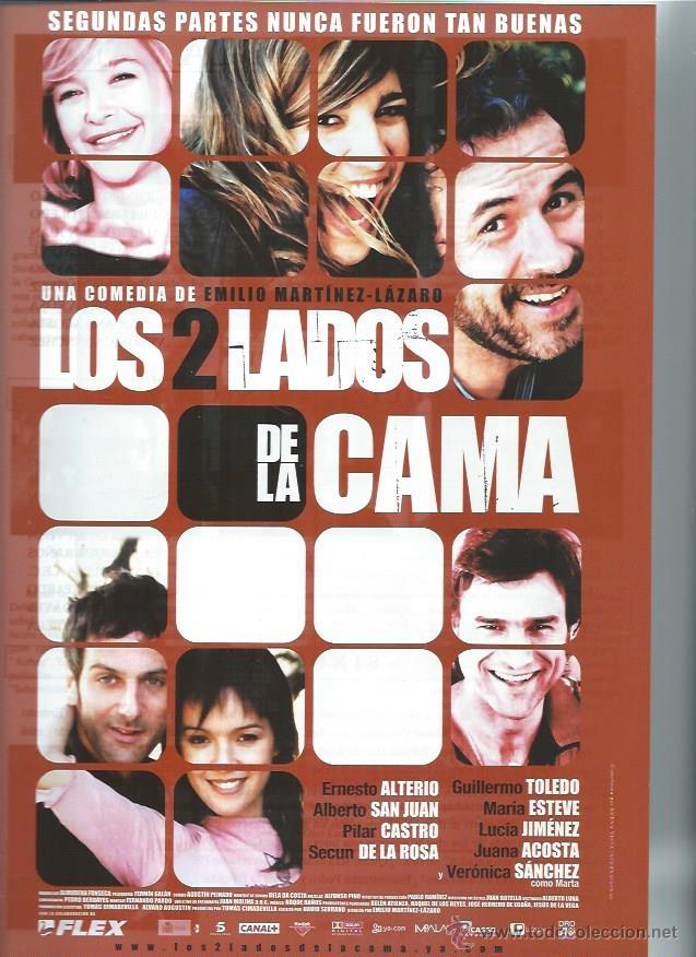 Kino: GU&Iacute;A PUBLICITARIA DE LA PEL&Iacute;CULA LOS DOS LADOS DE LA CAMA, ORIGINAL, 20 POR 30CM