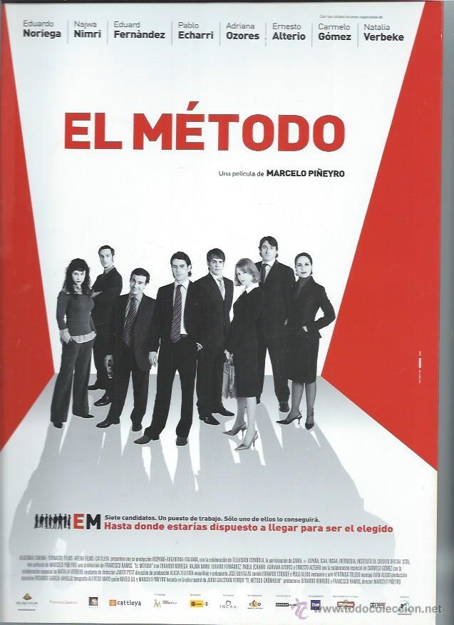 Kino: GU&Iacute;A PUBLICITARIA DE LA PEL&Iacute;CULA EL M&Eacute;TODO, ORIGINAL, 20 POR 30CM