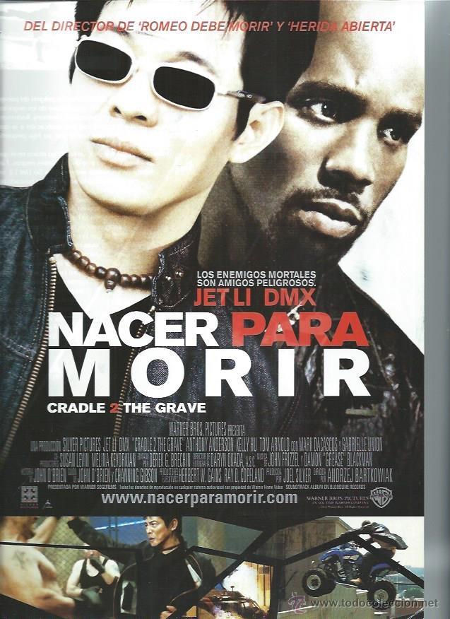 Cin&eacute;ma: GU&Iacute;A PUBLICITARIA DE LA PEL&Iacute;CULA NACER PARA MORIR, ORIGINAL, 20 POR 30CM