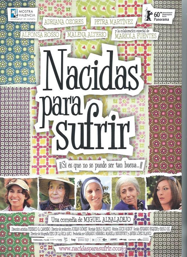 Cin&eacute;ma: GU&Iacute;A PUBLICITARIA DE LA PEL&Iacute;CULA NACIDAS PARA SUFRIR, ORIGINAL, 20 POR 30CM