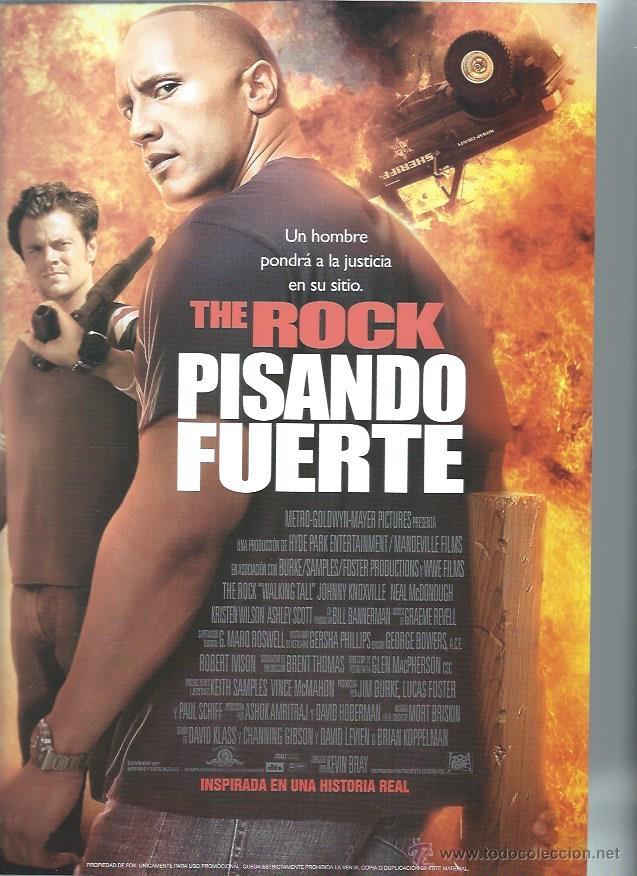 Cin&eacute;ma: GU&Iacute;A PUBLICITARIA DE LA PEL&Iacute;CULA THE ROCK PISANDO FUERTE, ORIGINAL, 20 POR 30CM