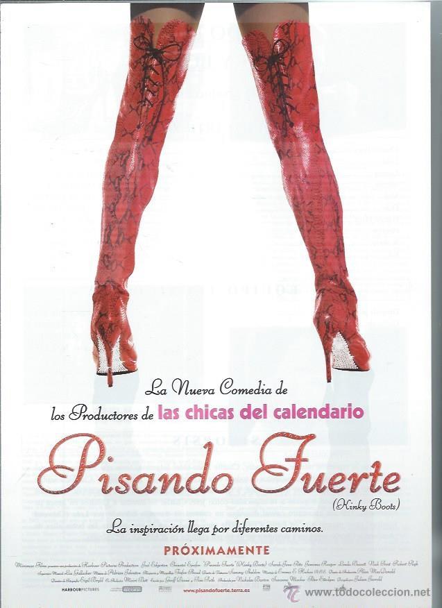 Cine: GU&Iacute;A PUBLICITARIA DE LA PEL&Iacute;CULA PISANDO FUERTE, ORIGINAL, 20 POR 30CM