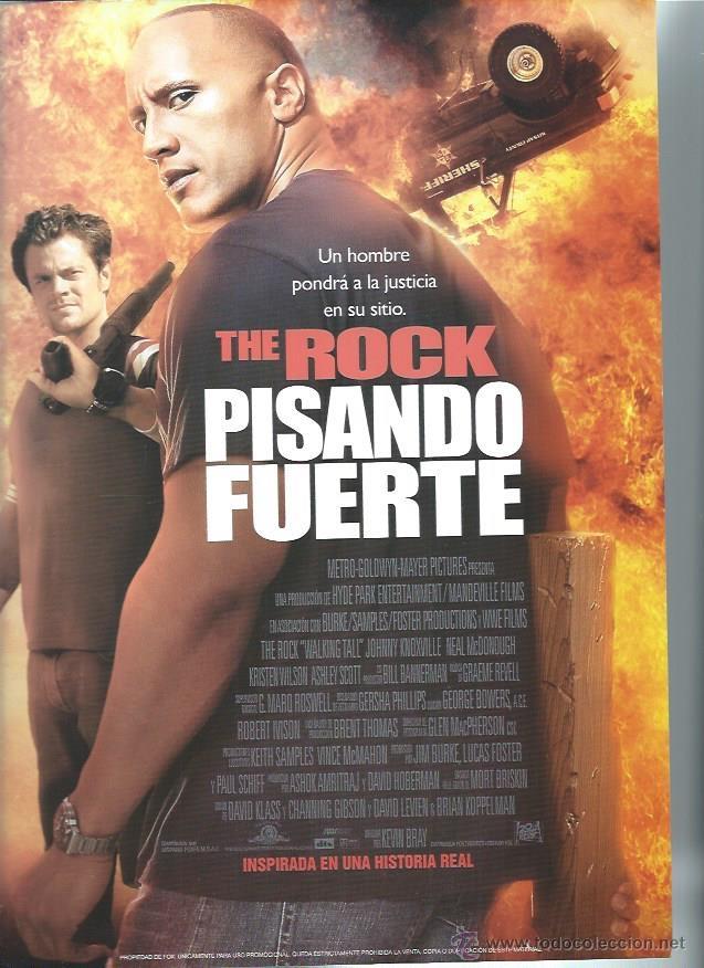 Cin&eacute;ma: GU&Iacute;A PUBLICITARIA DE LA PEL&Iacute;CULA THE ROCK PISANDO FUERTE, ORIGINAL, 20 POR 30CM