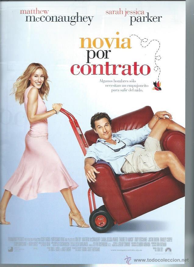 Cin&eacute;ma: GU&Iacute;A PUBLICITARIA DE LA PEL&Iacute;CULA NOVIA POR CONTRATO, ORIGINAL, 20 POR 30CM