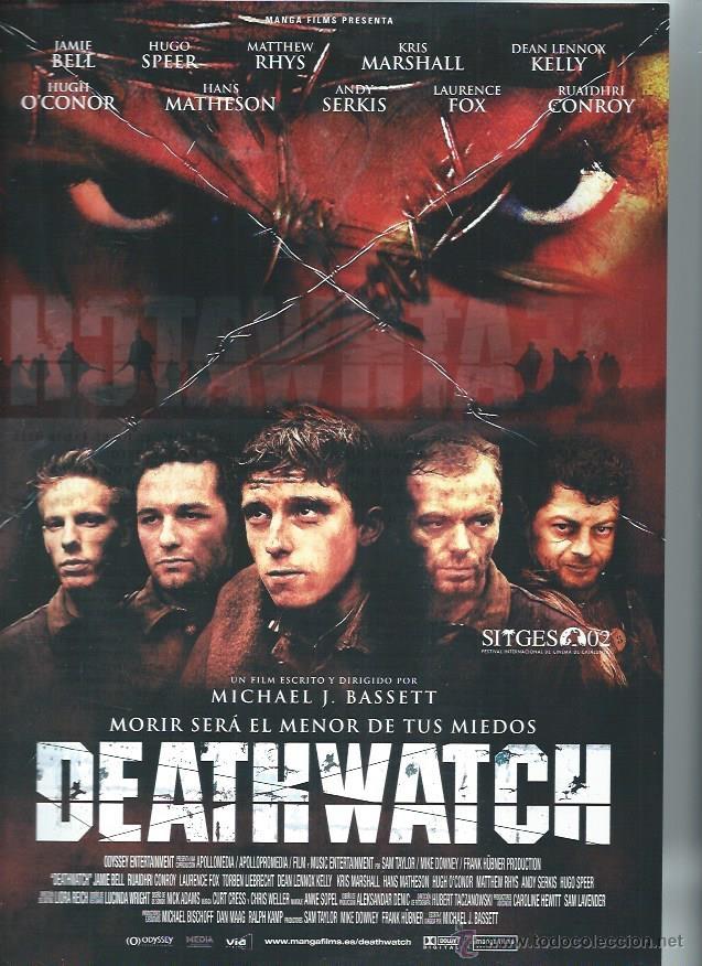 Cin&eacute;ma: GU&Iacute;A PUBLICITARIA DE LA PEL&Iacute;CULA DEATHWATCH, ORIGINAL, 20 POR 30CM