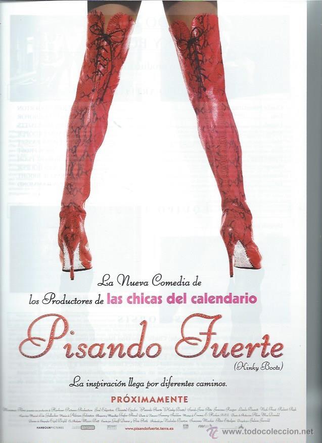 Cine: GU&Iacute;A PUBLICITARIA DE LA PEL&Iacute;CULA PISANDO FUERTE, ORIGINAL, 20 POR 30CM