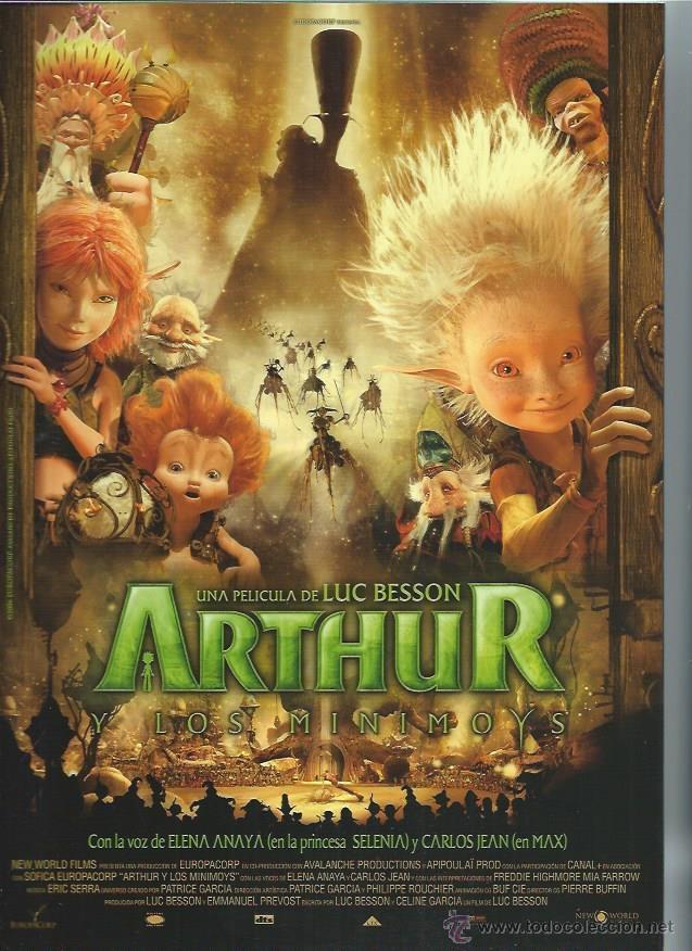 Cin&eacute;ma: GU&Iacute;A PUBLICITARIA DE LA PEL&Iacute;CULA ARTHUR, ORIGINAL, 20 POR 30CM