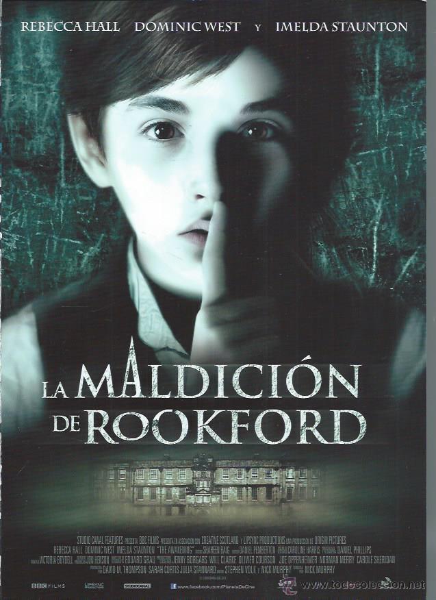 Kino: GU&Iacute;A PUBLICITARIA DE LA PEL&Iacute;CULA LA MALDICI&Oacute;N DE ROOKFORD, ORIGINAL, 30 POR 20CM