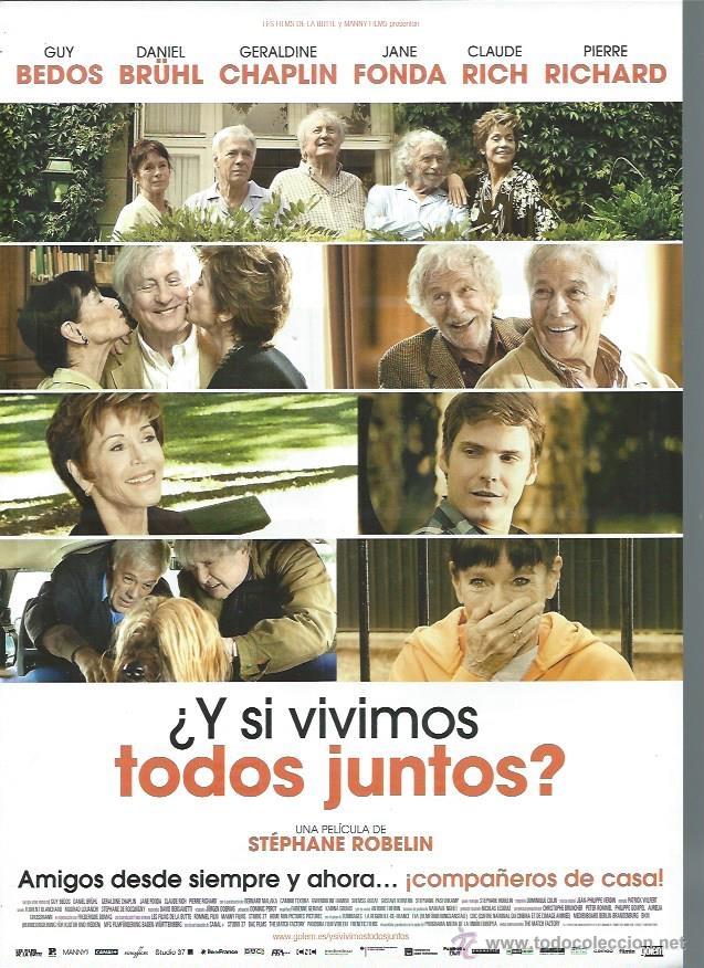 Cinema: GU&Iacute;A PUBLICITARIA DE LA PEL&Iacute;CULA Y SI VIVIMOS TODOS JUNTOS, ORIGINAL, 30 POR 20CM