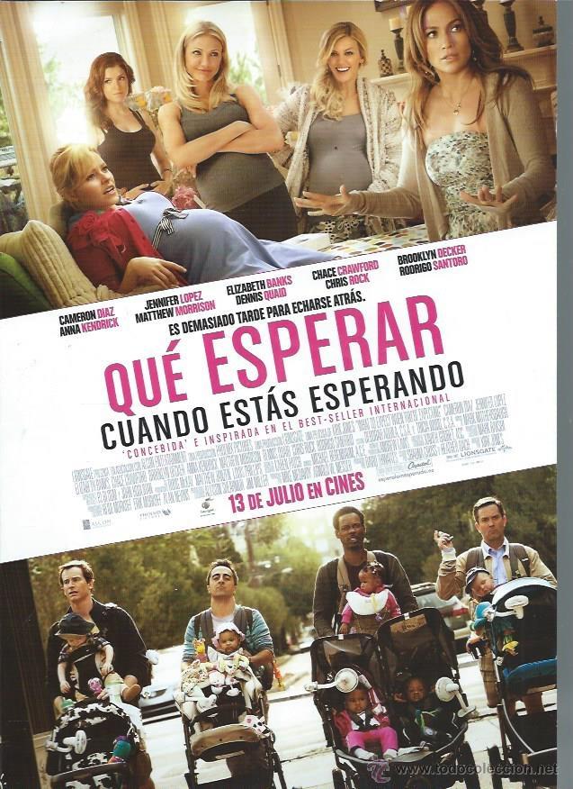Cinema: GU&Iacute;A PUBLICITARIA DE LA PEL&Iacute;CULA QU&Eacute; ESPERAR CUANDO EST&Aacute;S ESPERANDO, ORIGINAL, 30 POR 20CM