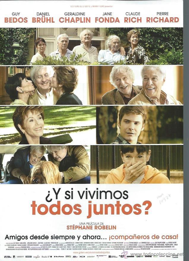 Cinema: GU&Iacute;A PUBLICITARIA DE LA PEL&Iacute;CULA Y SI VIVIMOS TODOS JUNTOS, ORIGINAL, 30 POR 20CM