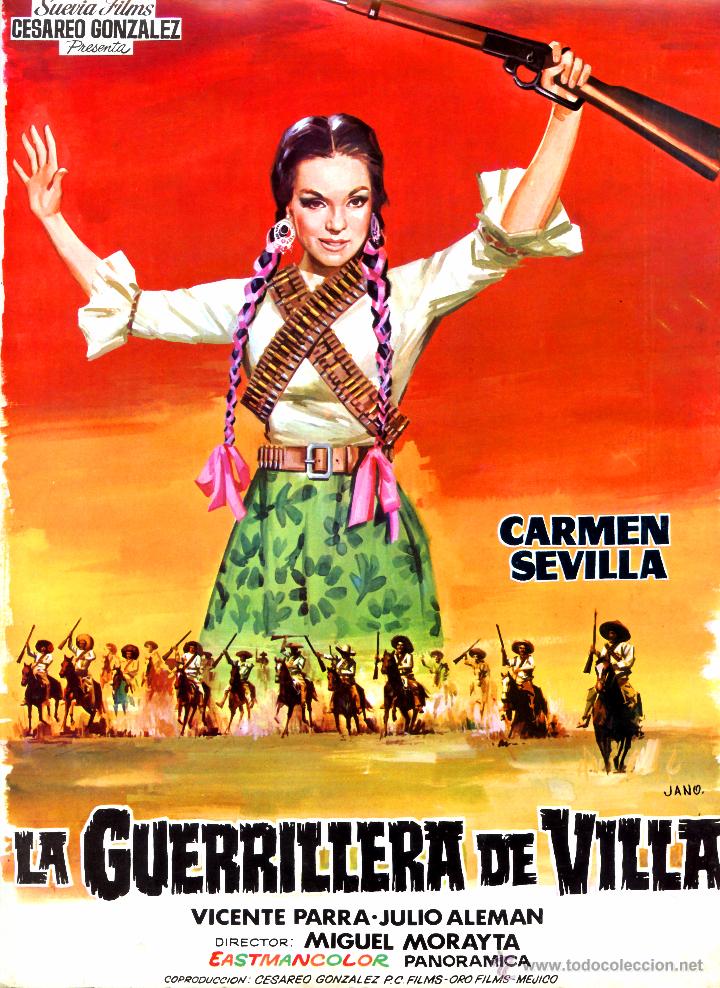 Cine: LA GUERRILERA DE VILLA (GUIA ORIGINAL DE LUJO 4  PAGINAS CON FOTOS)  CARMEN SEVILLA - WESTERN