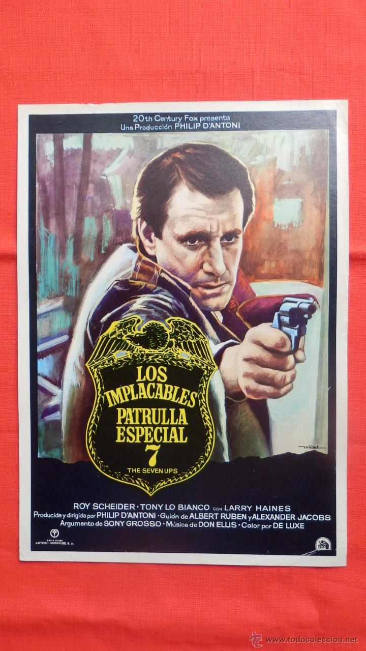 Cinema: los implacables patrulla especial 7, guia sencilla, roy scheider tony lo bianco, 1974