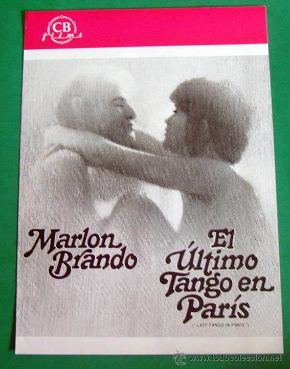Cine: CINE . GUIA PUBLICITARIA. ABIERTO. EL ULTIMO TANGO EN PARIS . MARLON BRANDO