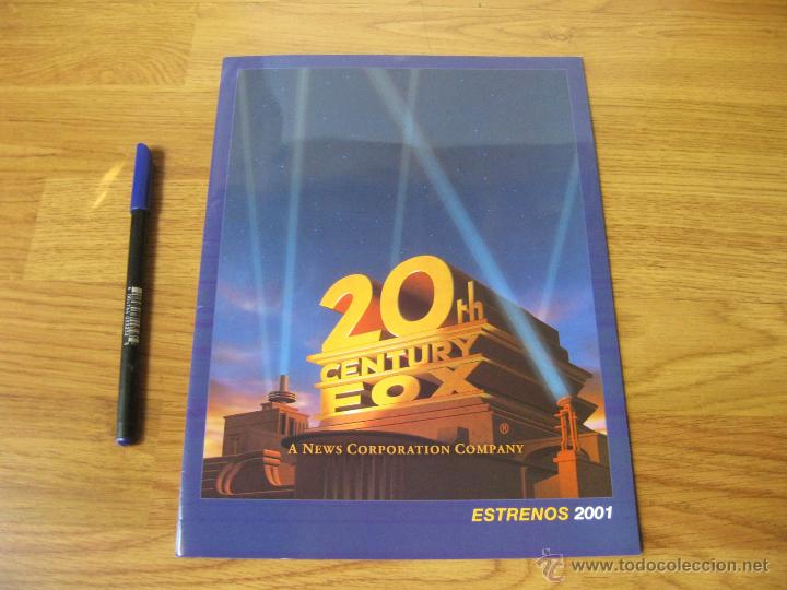 Cine: TRIPTICO PUBLICITARIO DE LA TWUENTY CENTURY FOX CON LOS ESTRENOS DEL A&Ntilde;O 2001