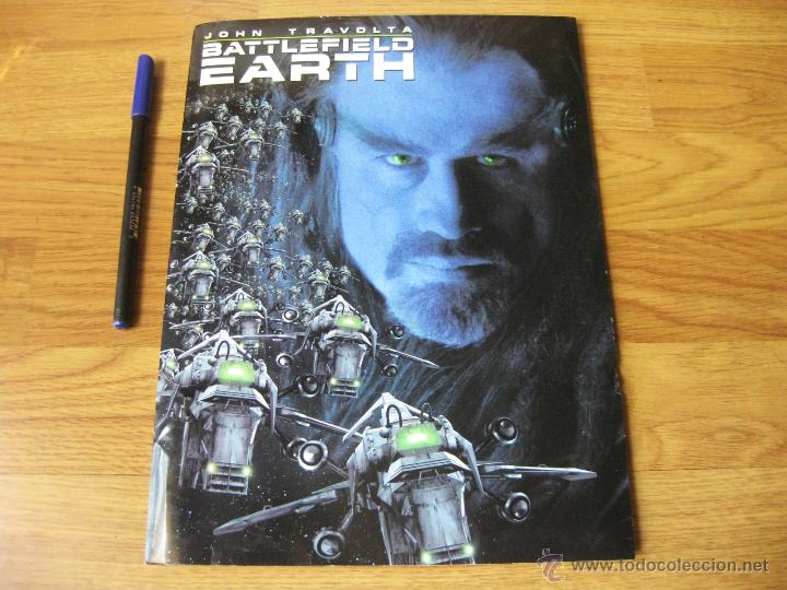 Kino: CARPETA CON DATOS DE PRODUCCION ACTORES DE LA PELICULA CAMPO DE BATALLA LA TIERRA  BATTLEFIELD EARTH