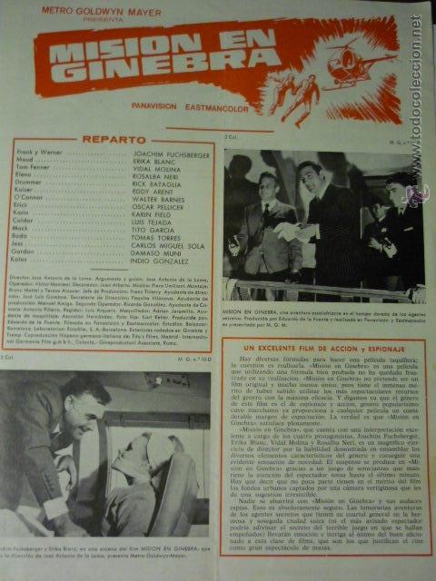Cine: guia doble mision en ginebra.--erika blanc  bb