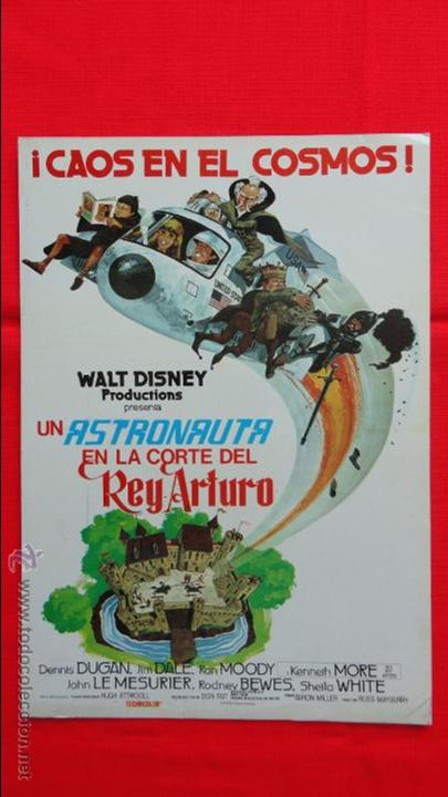 Cine: un astronauta en la corte del rey arturo, seleccion primavera 80, lamina catalogo filmayer