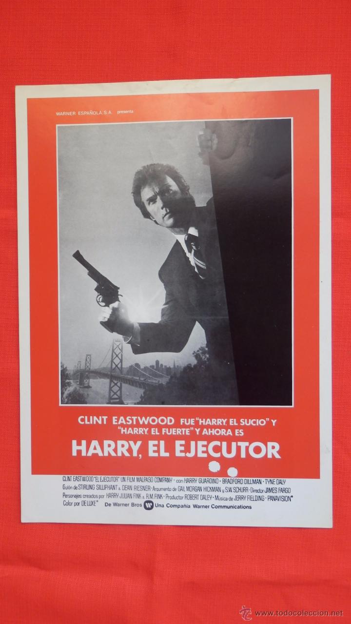 Cine: harry el ejecutor, impecable guia sencilla, clint eastwoord, warner 1971