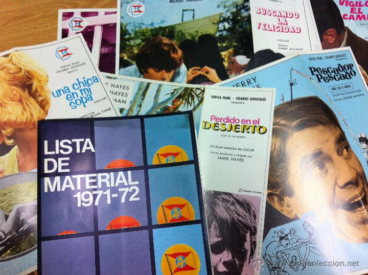 Cin&eacute;ma: LISTA DE MATERIAL 1971-72. SUEVIA .8 GUIAS JUEGO COMPLETO