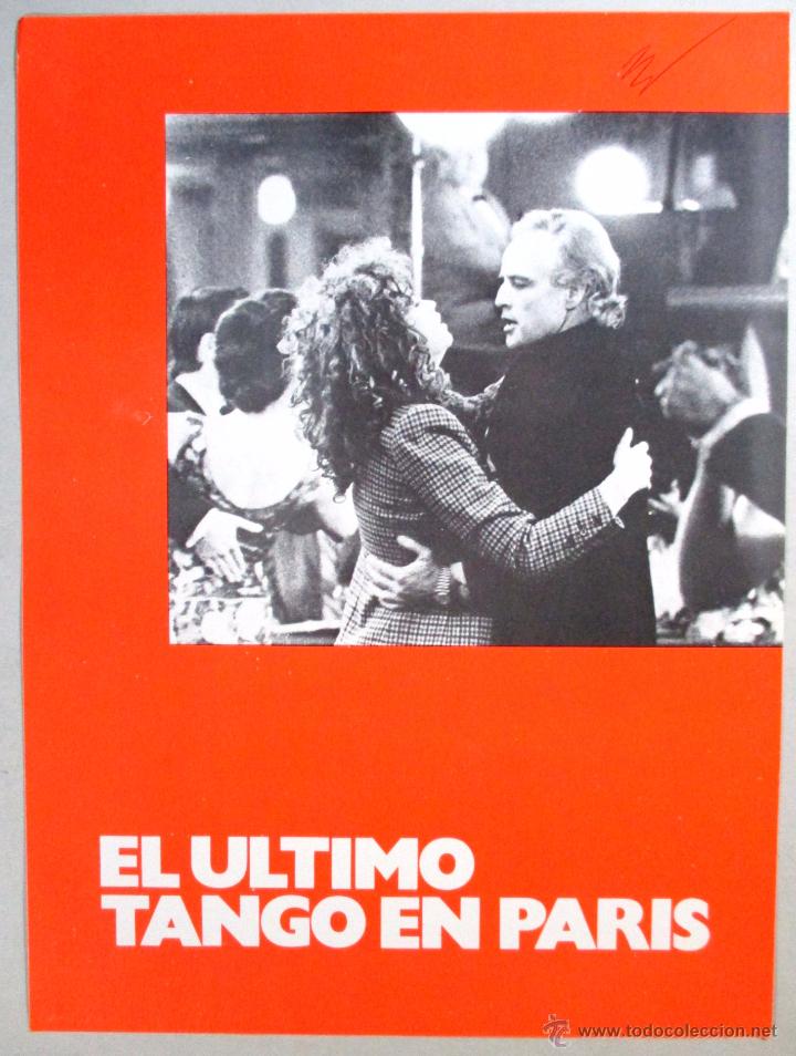 Cine: EL &Uacute;LTIMO TANGO EN PAR&Iacute;S , MARLON BRANDO , 1978 , GUIA PUBLICITARIA CINE -S7