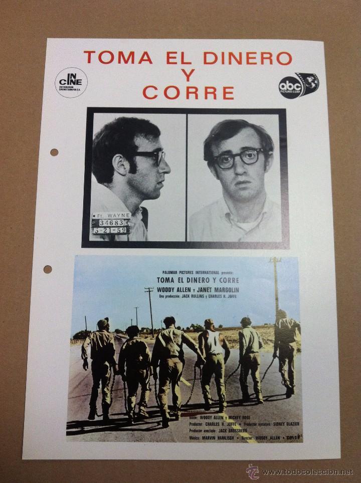 Cine: 1G3-TOMA EL DINERO Y CORRE 1969 (GUIA ORIGINAL ESTRENO EN ESPA&Ntilde;A) WOODY ALLEN