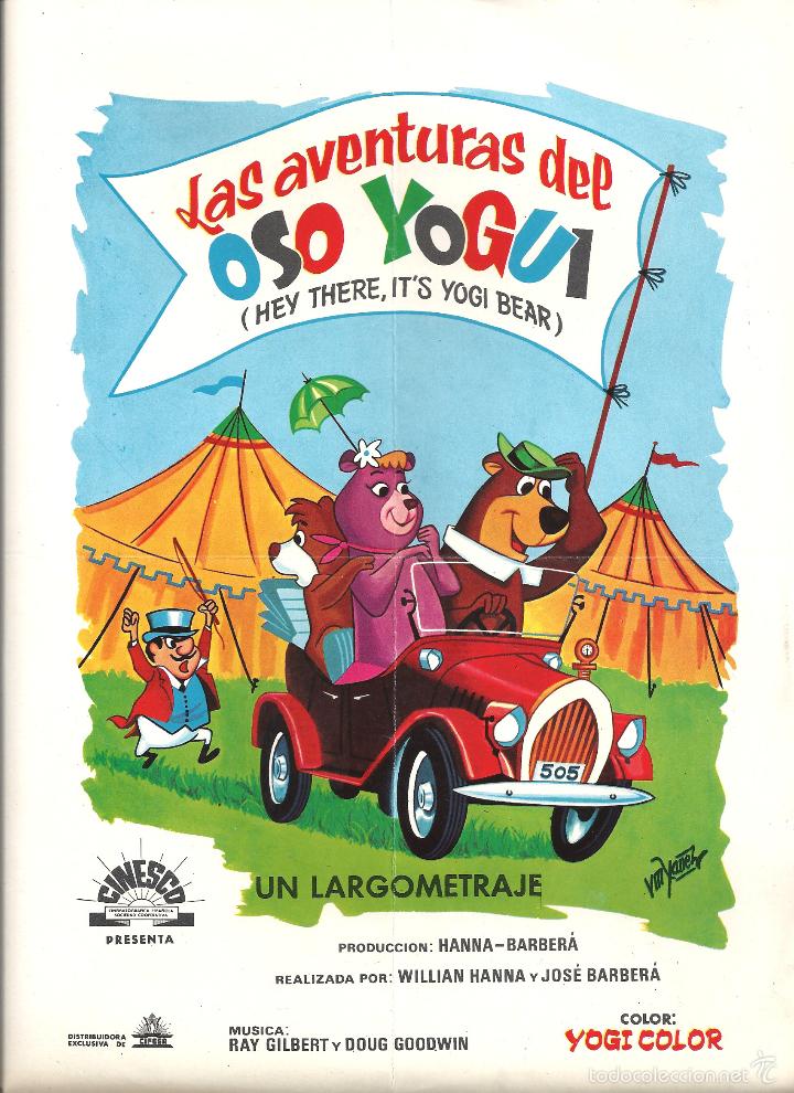 Cine: G6268 LAS AVENTURAS DEL OSO YOGUI HANNA BARBERA ANIMACION GUIA ORIGINAL CINESCO ESTRENO